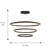Lohnes 3 - Light Dimmable LED Round / Oval Chandelier