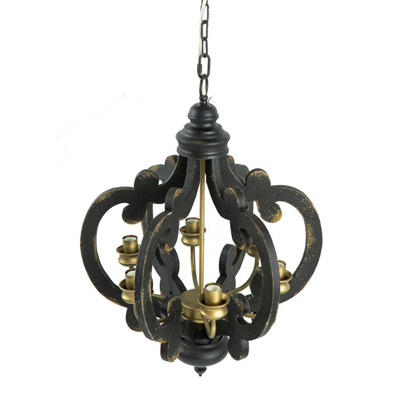 Luminaire suspendu avec chaîne réglable, Noir