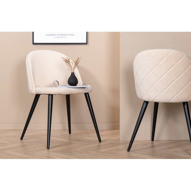 Hoelscher 46.5cm H Polyester Blend Upholstered Side Chair, White