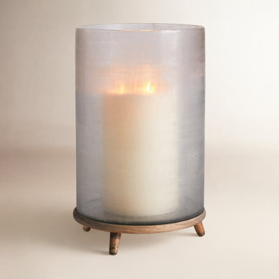 Glass Hurricane Candle Holder