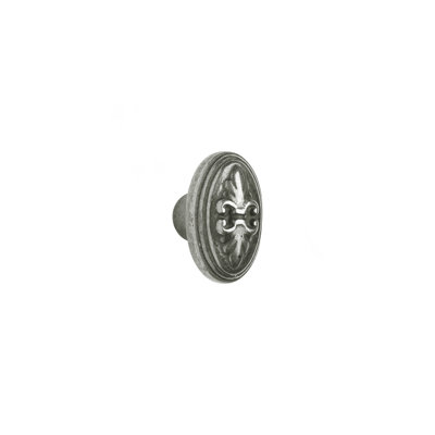 Fleur De Lis Bronze Oval Knob