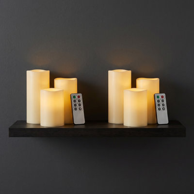 Flameless LED Candles – 6-Piece Remote Controlled, Vanilla Scented, Flameless Candle Set for Home, Wedding, Bridal Shower, and Christmas decor