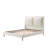 Napa King Ivory Tall Pillow Headboard Bed-113989238