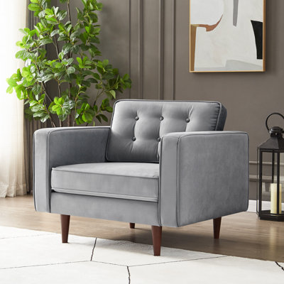 Fauteuil en velours 37,5 po
