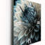 Horloge murale florale bleue et blanche Dahlia II-1095445392