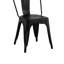 Ensemble de 2 chaises de salle à manger en métal noir mat, assise de 45,7 cm (18 pouces), empilables, faciles à nettoyer, idéales pour les espaces industriels (salle à manger et bar), légères, parfaites pour la cuisine.