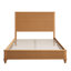 Ensemble de chambre à coucher 3 pièces pour lit queen avec cadre de lit en bois massif et 2 tables de chevet, fini naturel