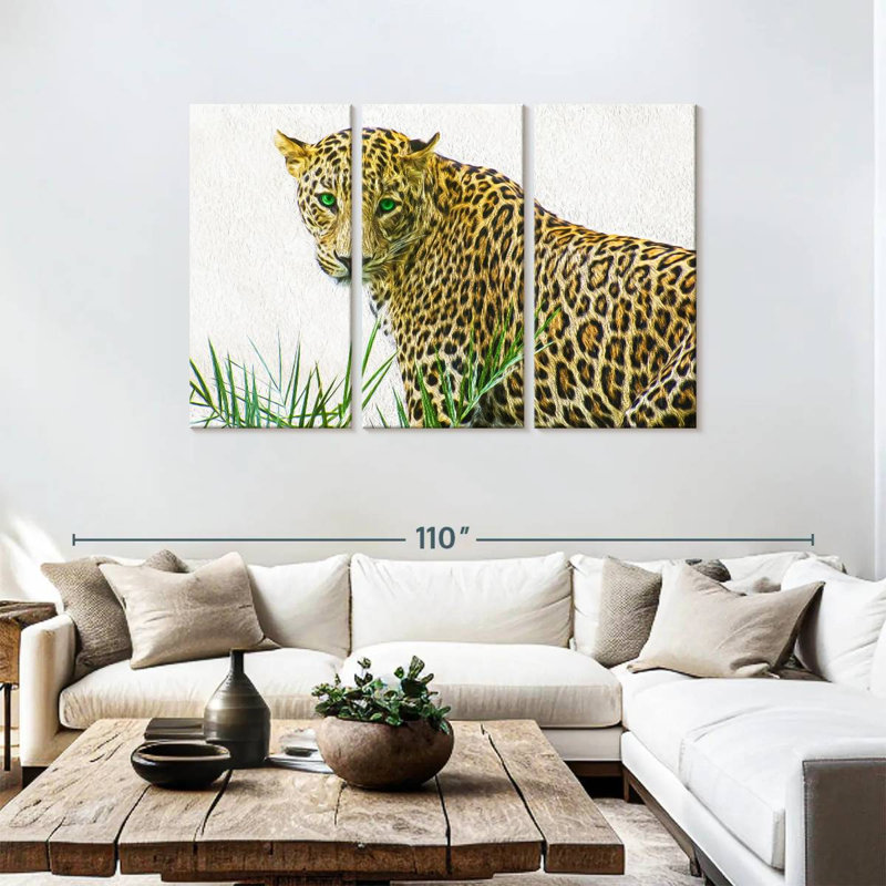 Wild Leopard, 48" H x 74" W