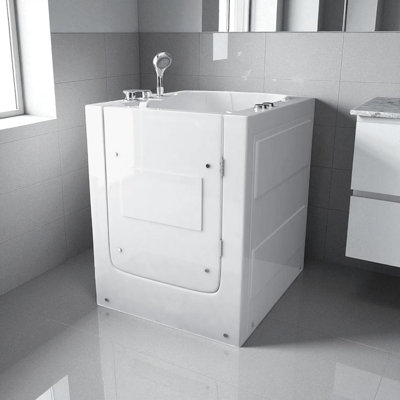 Baignoire tourbillon à porte 36,5 "x 32,5" FLORIDE avec siège, porte et 7 jets