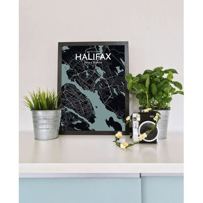 Halifax City Map - No Frame Print