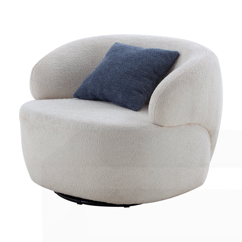 Fauteuil demi-tonneau pivotant pour petits espaces