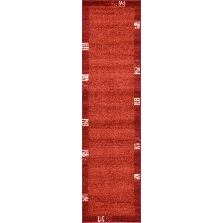 Geometric Terracotta Area Rug