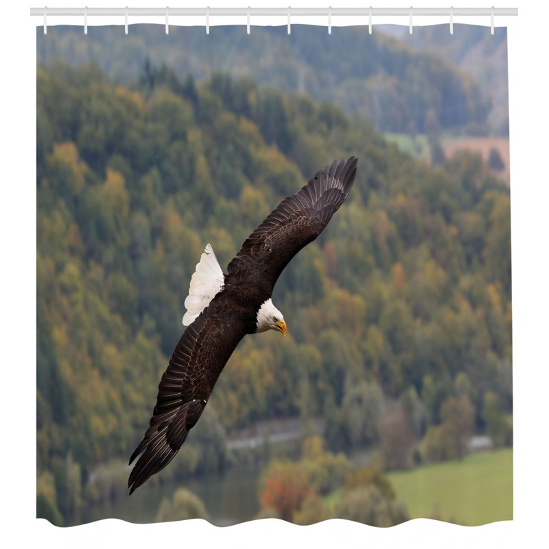 Shower Curtain with Hooks Included, 75" H x 69" W