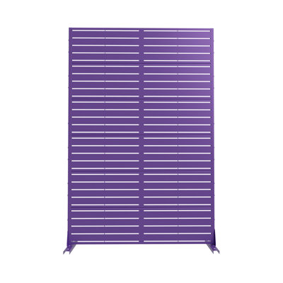 Moderne L 47 po x l 16 po x H 72 po pourtour en acier galvanisé mauve intimité galvanisé (paquet de 1)