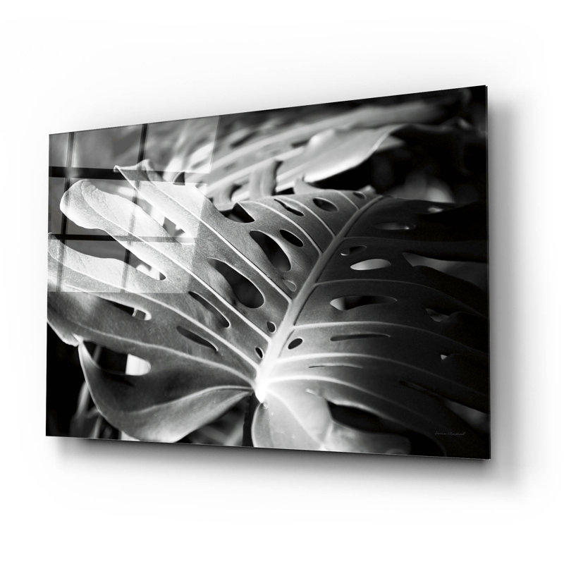«Philodendron» par Laura Marshall, art mural en verre acrylique, H 16 po x l 24 po x P 0,2 po