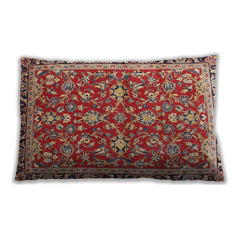 Floral Throw Pillow, Microsuede