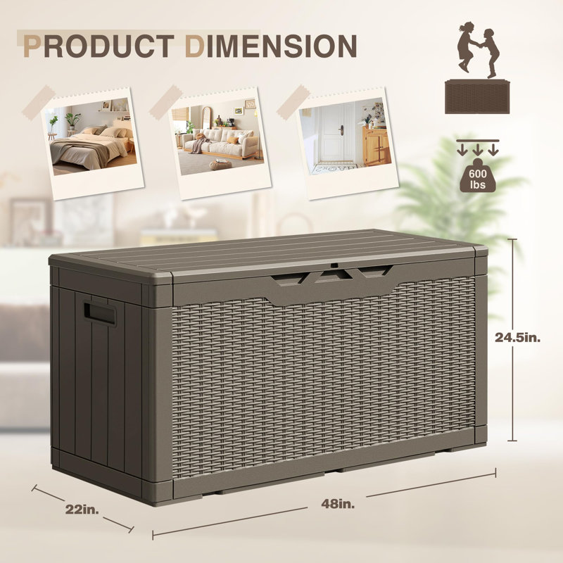 Coffre de rangement, Brun clair