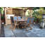 TURNBURY table with 6 x HENLEY Grey Textylene Reclining Folding High Back Armchair
