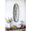 Art mural accrocheur 12,4 x 3,1 x 37,4, grille rétro, 100% fer, décor argenté attrayant 12,5 po x 3 po x 37,5 po avec grille, toucher, chatoyant