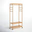 Liev 30.7'' Bamboo Rolling Clothing Rack-398121760