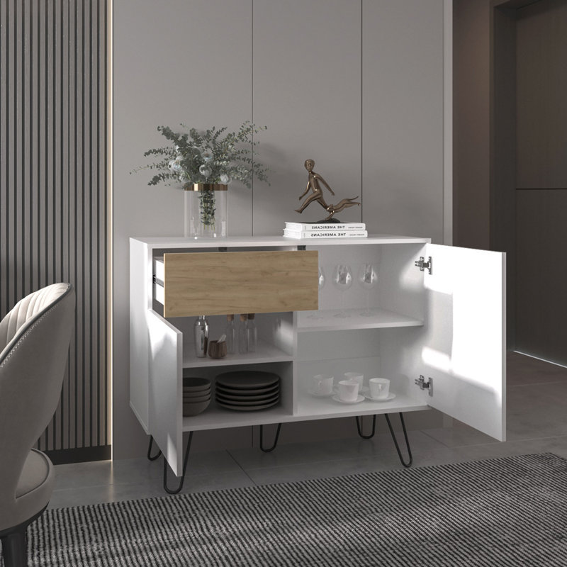 Sideboard, 2 Doors, 1 Drawer, 4 Shelves