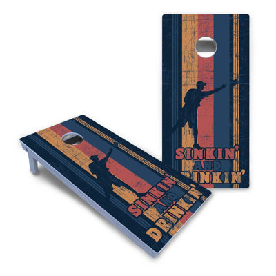 Sinkin and Drinkin All-Weather Composite Cornhole Set