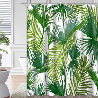 Rideau de douche tropical à 12 crochets Aloha