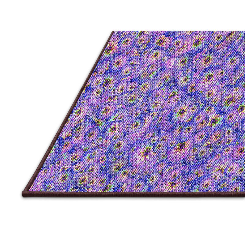 Tapis mauve/rose à tisser électrique, Rectangle 8 pi x 10 pi
