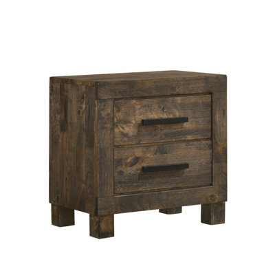 Holsten Table de chevet 2 tiroirs Jesse
