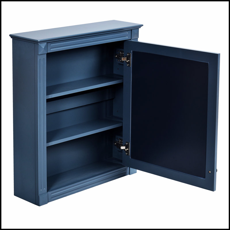 Armoire de rangement murale pour salle de bain avec miroir, tablettes réglables et conception compacte pour les salles de bain modernes