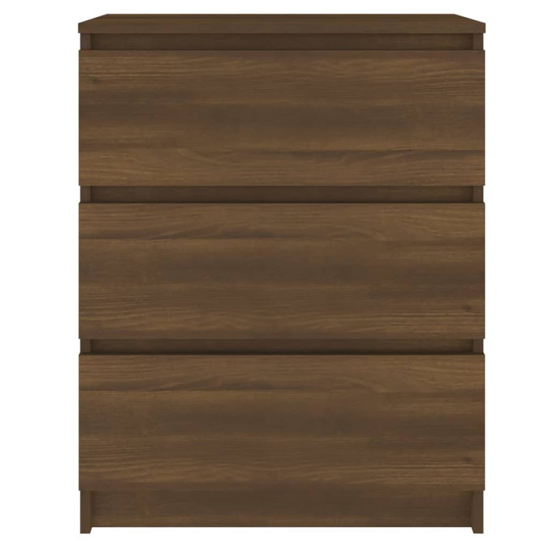 Chubbuck 3 - Drawer Rectangle Accent Chest, Brown Oak