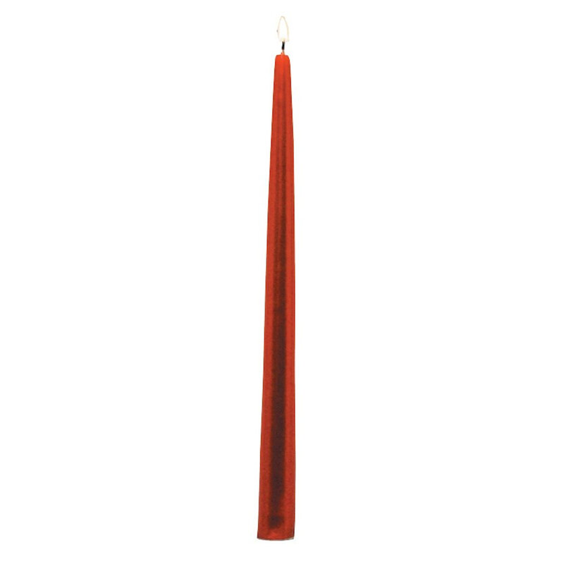 Ensemble de 12 chandelles rouges, Rouge métallique