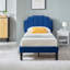 Lit simple tapissier avec 2 tables de chevet - Ensemble de chambre à coucher moderne-652990926