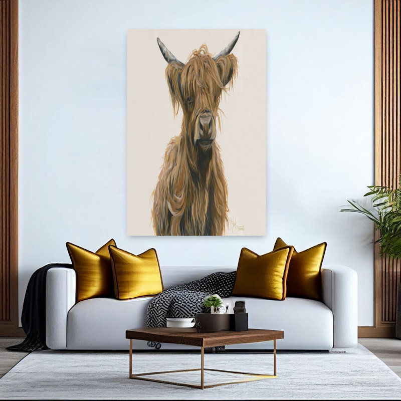 Highland Harry, portrait de vache contemporaine, art, H 40 po x l 60 po
