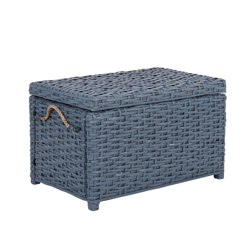 Coffre en osier , Bleu