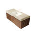 Comptoir en pierre frittée à motif 48 po avec vasque en céramique encastrée, un trou de robinet pré-percé standard, beige et matériau, excellente résistance à l'eau, au feu, 48,36 po de profondeur, 18,89 po-130048059-130048058