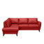 Migues Leather Corner Sofa with Sleeping Function and Storage-1251999394-1251999395