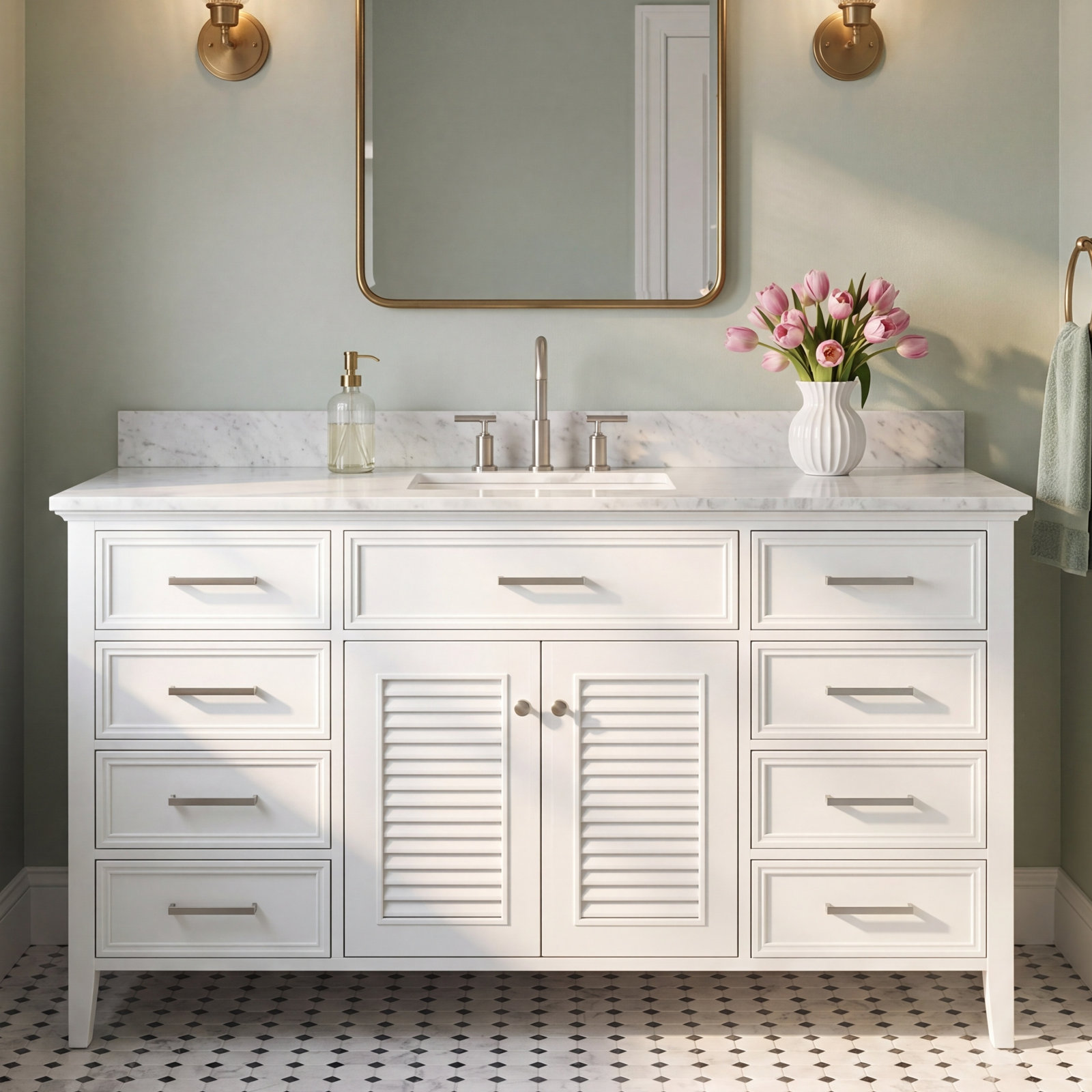 61'' Single Bathroom Vanity, White