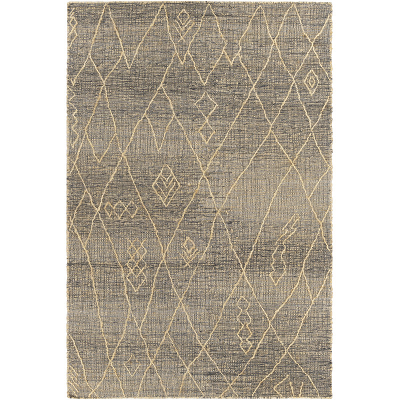 Tapis beige à motif géométrique Ealing, Rectangle 2 pi x 3 pi