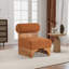 Fauteuil d'appoint large rembourré avec structure en bois massif-768514736
