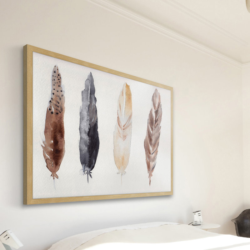 «Feathers» par Christine Lindstrom, reproduction encadrée, H 12 po x l 18 po x P 1,5 po