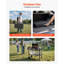 Chariot de barbecue pliable extérieur avec grande table, roues et plusieurs options de rangement pour une préparation et une cuisson efficaces au barbecue