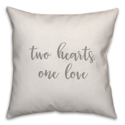  Coussin Two Hearts One Love