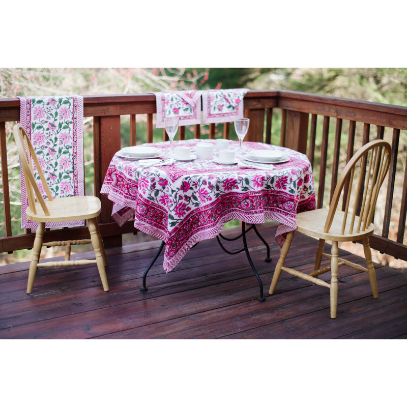 Pretty In Pink Tablecloth, 60" W x 60" L