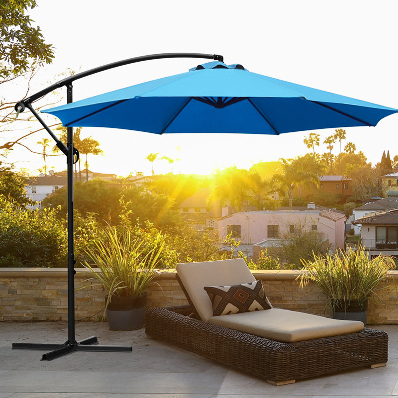Parasol en porte-à-faux 10 pi Minnie-Mae, Bleu