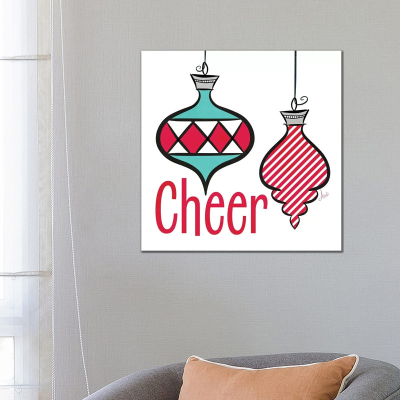 Joyful Christmas Ornaments I by Andi Metz - Wrapped Canvas Gallery-Wrapped Canvas Giclée, 66.04 cm H x 66.04 cm W x 1.91 cm D