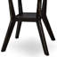 L'ensemble de salle à manger 5 pièces se compose d'une table ronde de 48 po avec piédestal et de 4 chaises rembourrées en tissu de polyester vert saule, noir sablé-777656483-777656494