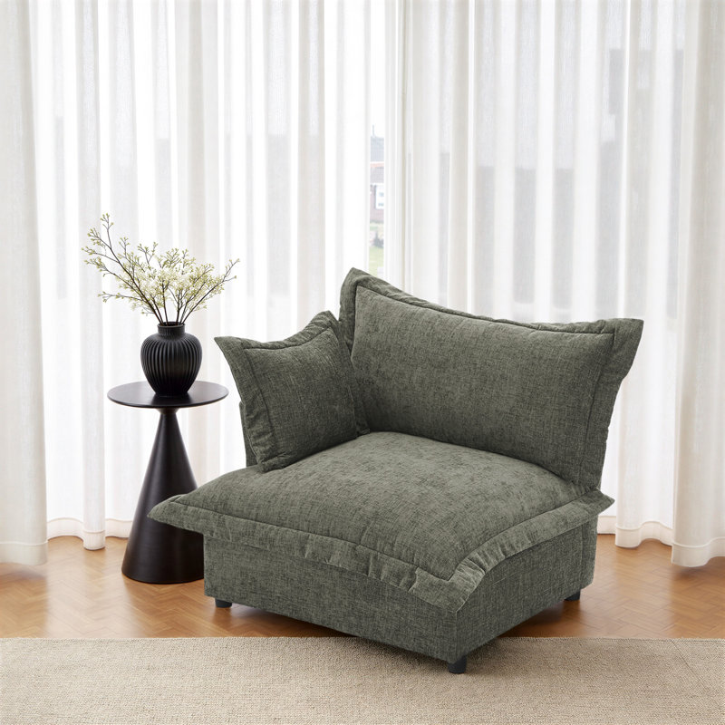 Upholstered Armchair, Grey