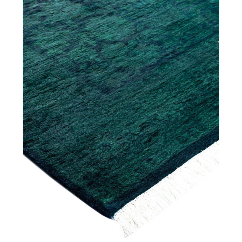 Overdyed One-of-a-Kind 4' 2" X 6' 3" Hand Knotted Area Rug