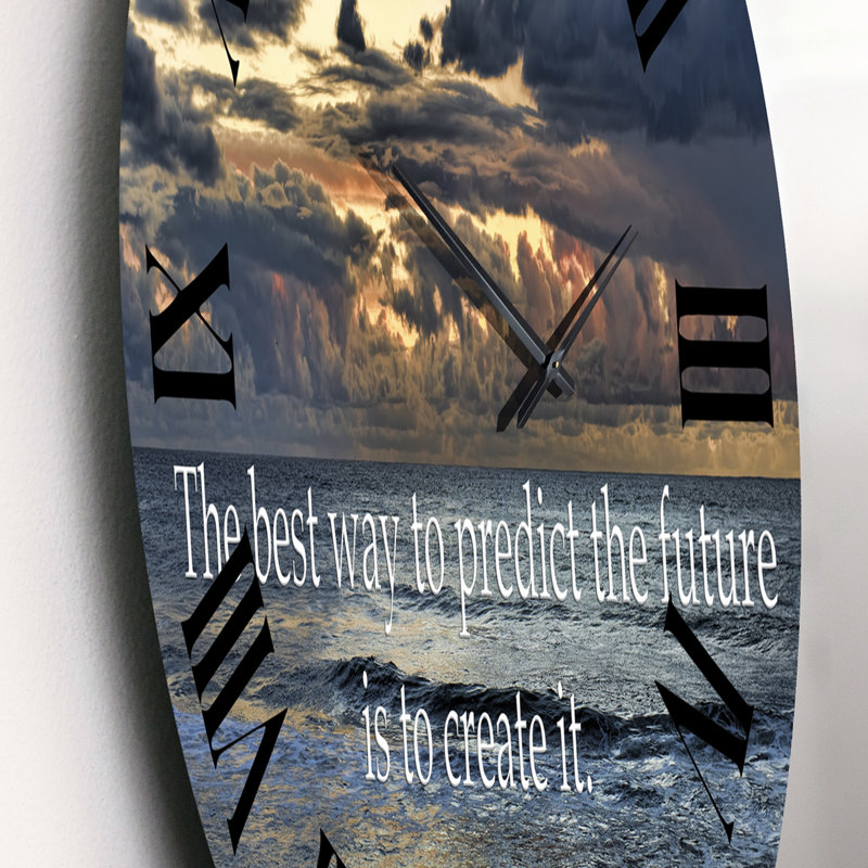 La meilleure façon de prédire l'avenir est de le créer - horloge murale nautique et côtière, Petit